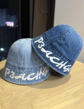 Vintage Wash Faded Letters Print Bucket Hats MK2COK6W6HAT367