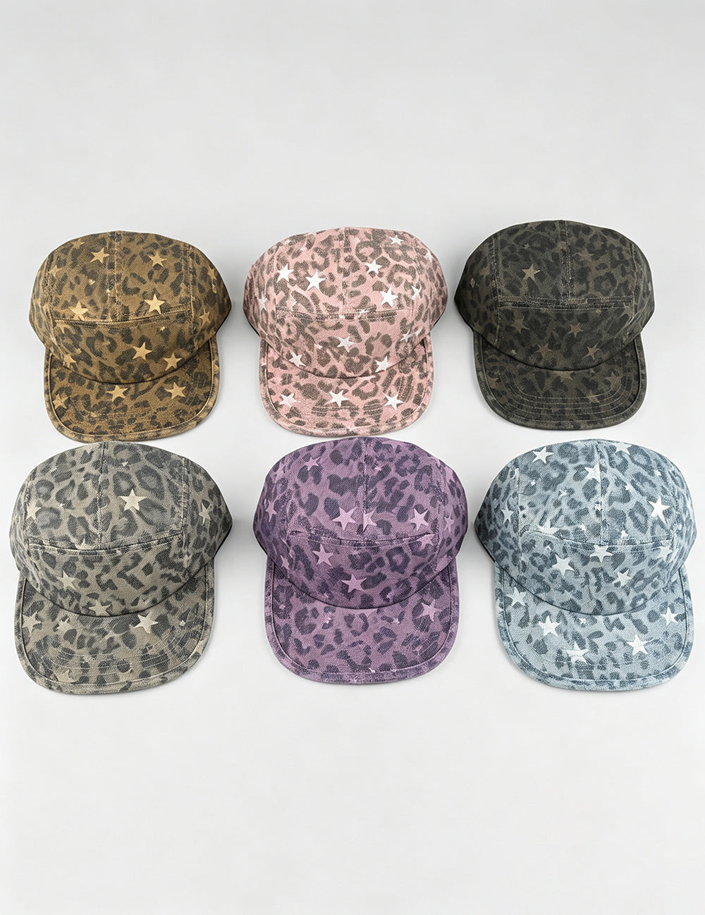 Leopard Star Baseball Cap - DippedShop Wholesale - #6595