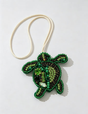 Creative Handmade Bead Rhinestones Tortoise Pendant Keychain 6W10BBC790