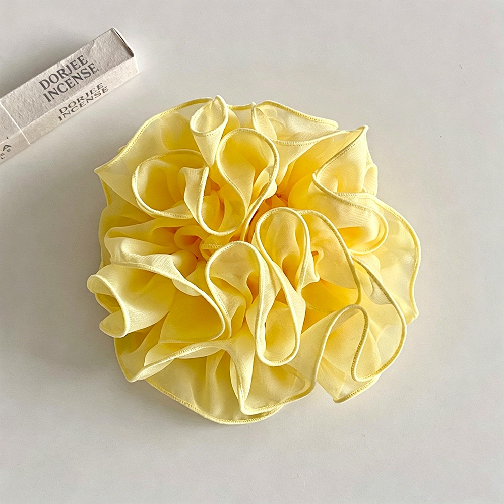 Oversized Voluminous Ruffled Floral Scrunchie MK2BLW6W6HSR19