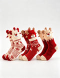 3D Animal Ear Cute Christmas Red Socks 6W8FSO897