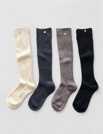 Rib Knit Long Socks - DippedShop Wholesale - #0723