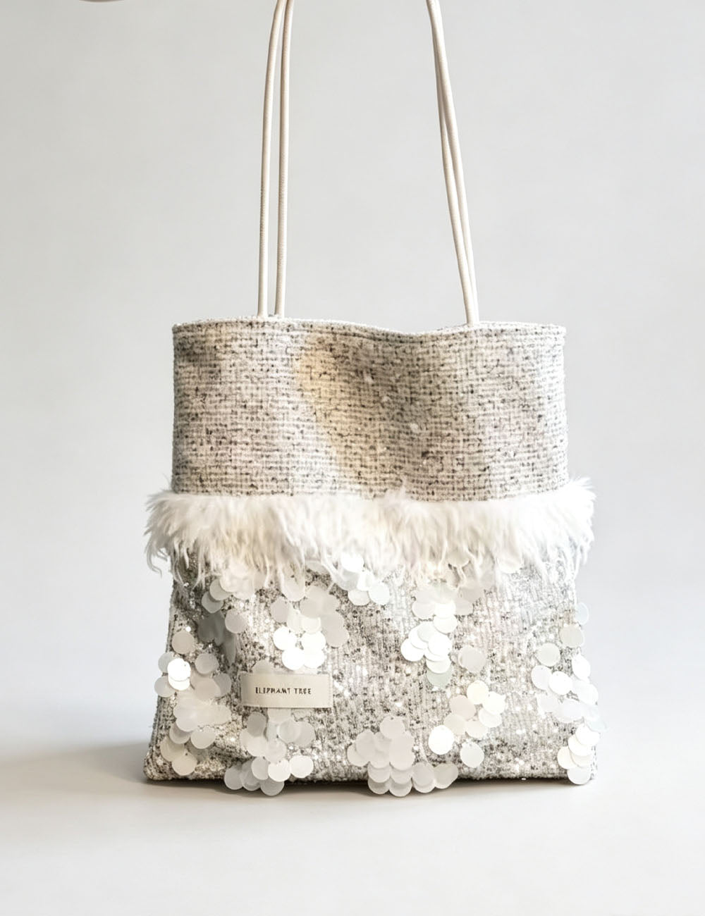 Feather Sequin Tote Bag - DippedShop Wholesale - #2947