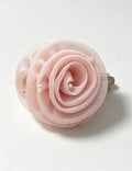 Elegant Pink Rose Flower Pearl Hair Claw 6W6HCP1252