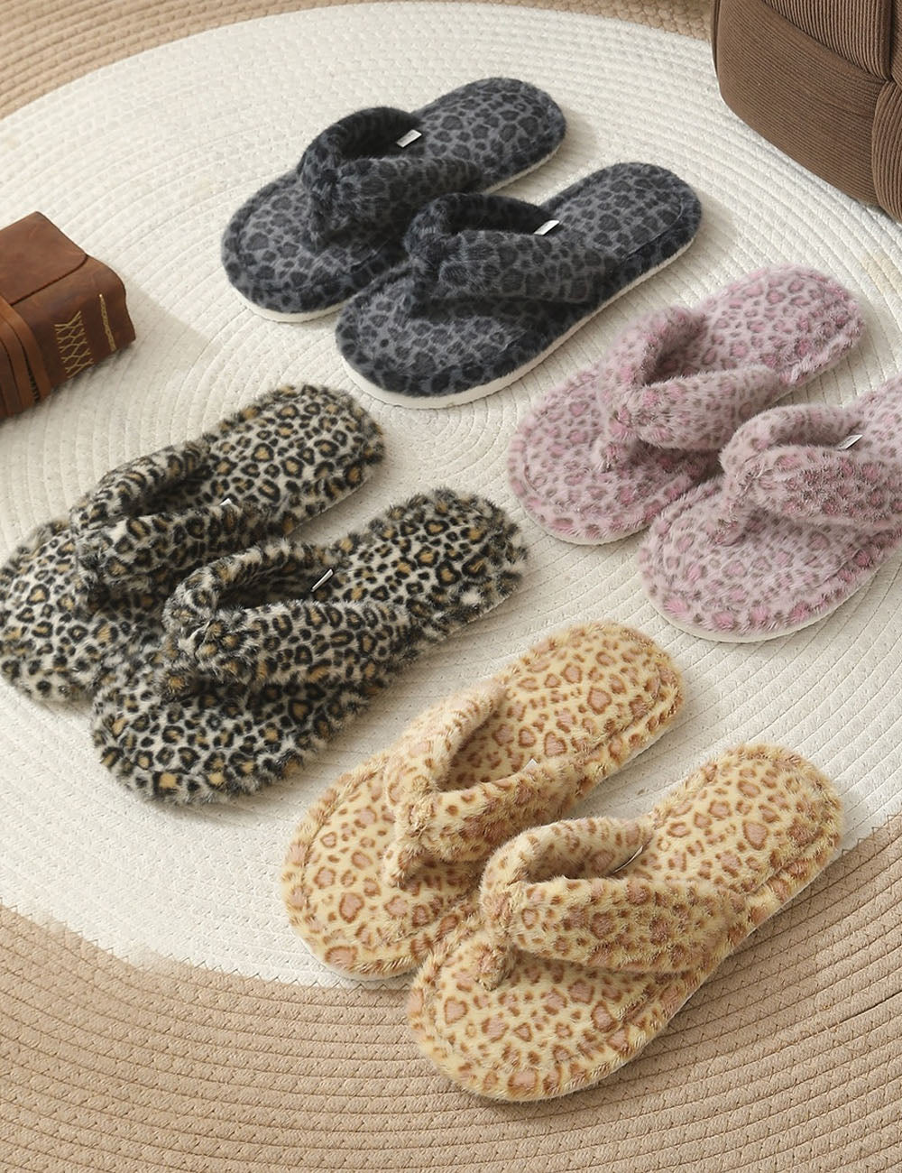 Plush Flat Flip Flops - DippedShop Wholesale - #6035