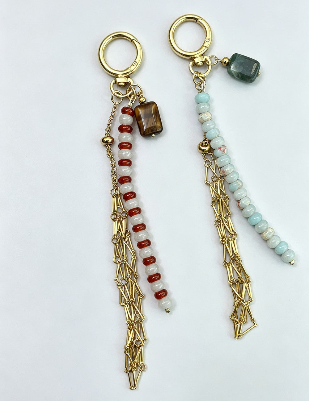 Agate Beaded Tassel Keychain - DippedShop Wholesale - #8707