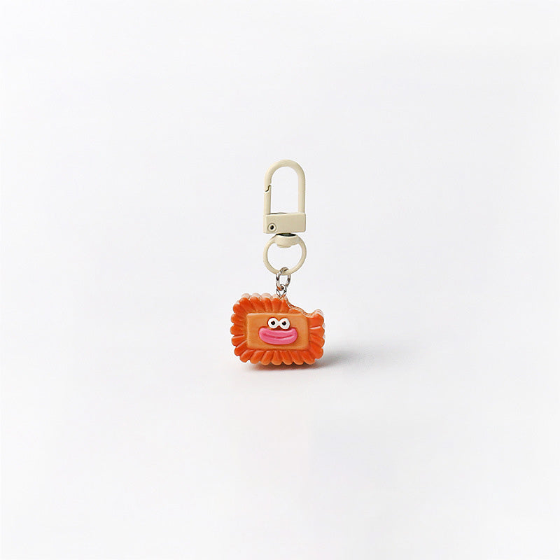 Funny Mini Cookie Sausage Mouth Pendant Keychain 6W10BBC680