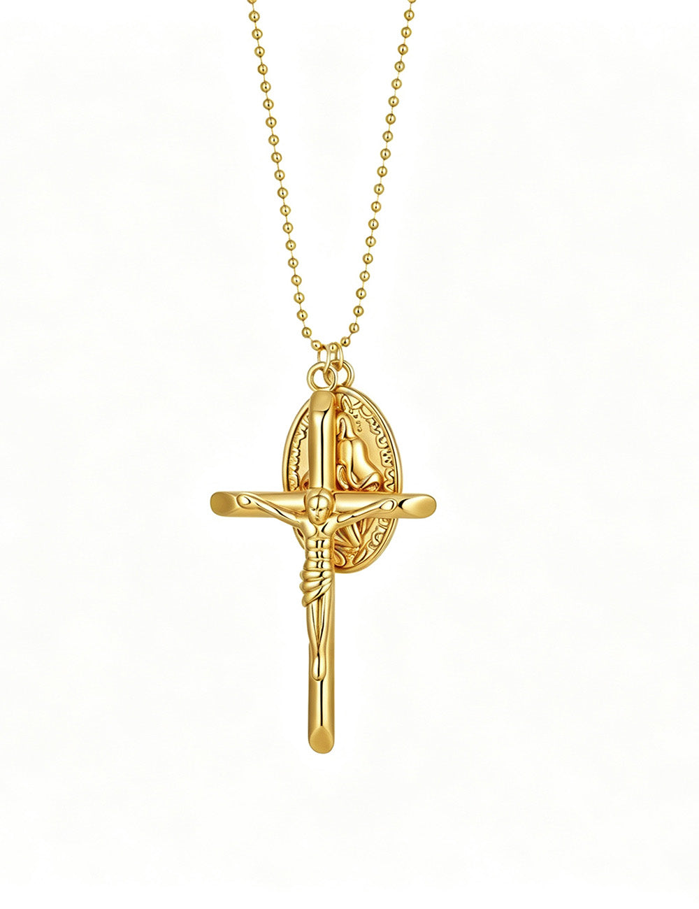 Minimalist Gold Plated Cross Pendant Necklace 6W6JNC399L