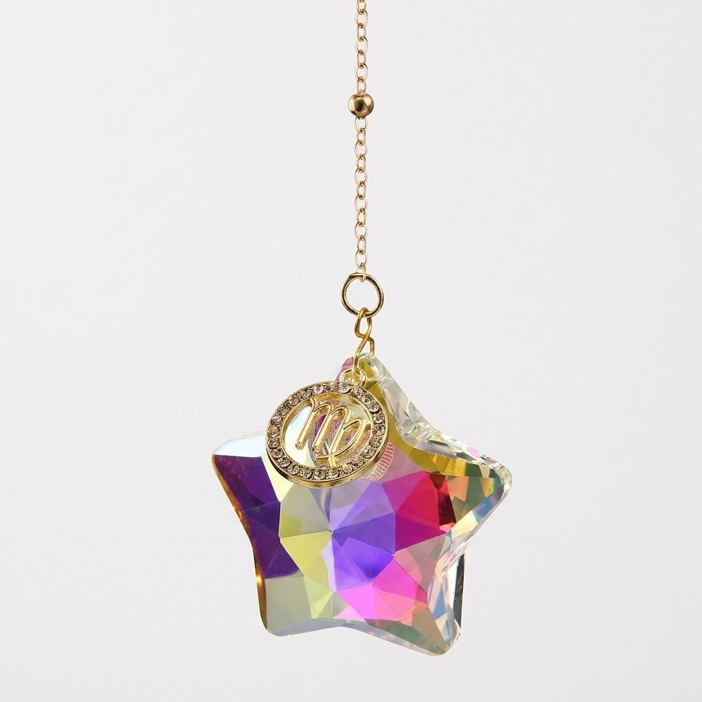 12 Zodiac Signs Crystal Star Hanging Sun Catcher 6H7HLS198