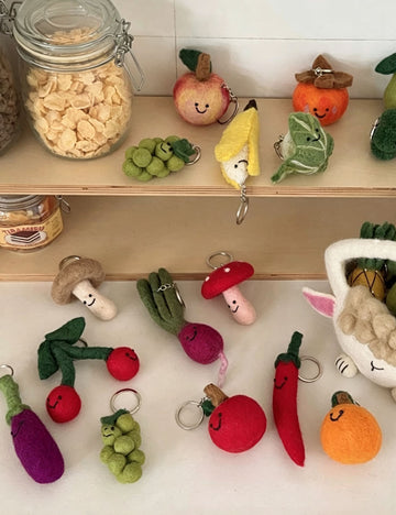 Cute Flush Fruit Keychain Bag Charm 6W10BBC365