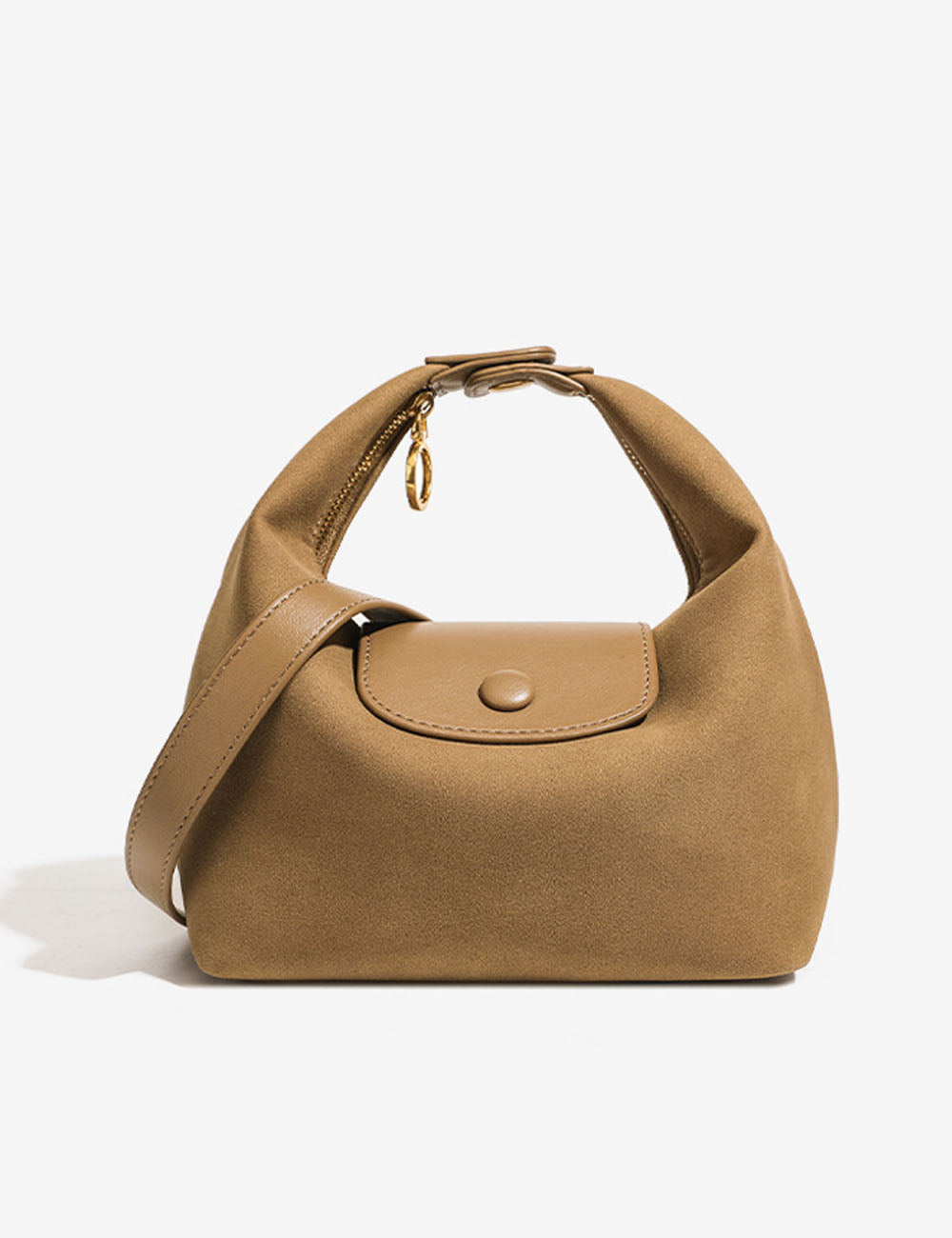 Suede Dumpling Handbag - DippedShop Wholesale - #8019