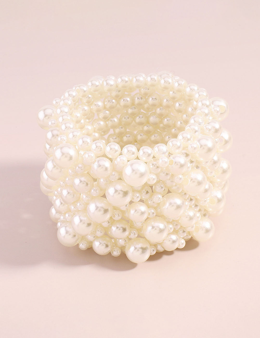 Vintage Multi-Layer Pearl Geometric Beaded Bracelet 6W6JBR535