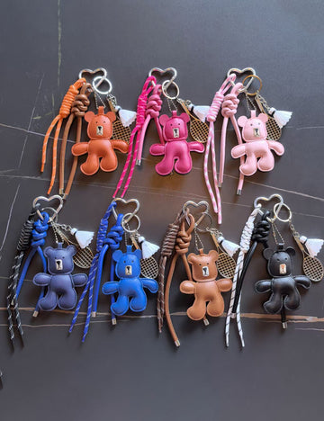 Cute PU Bear Pendant Keychain Bag Charm 6W10BBC375