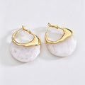 Irregular Resin Hoop Earrings - DippedShop Wholesale - #3971