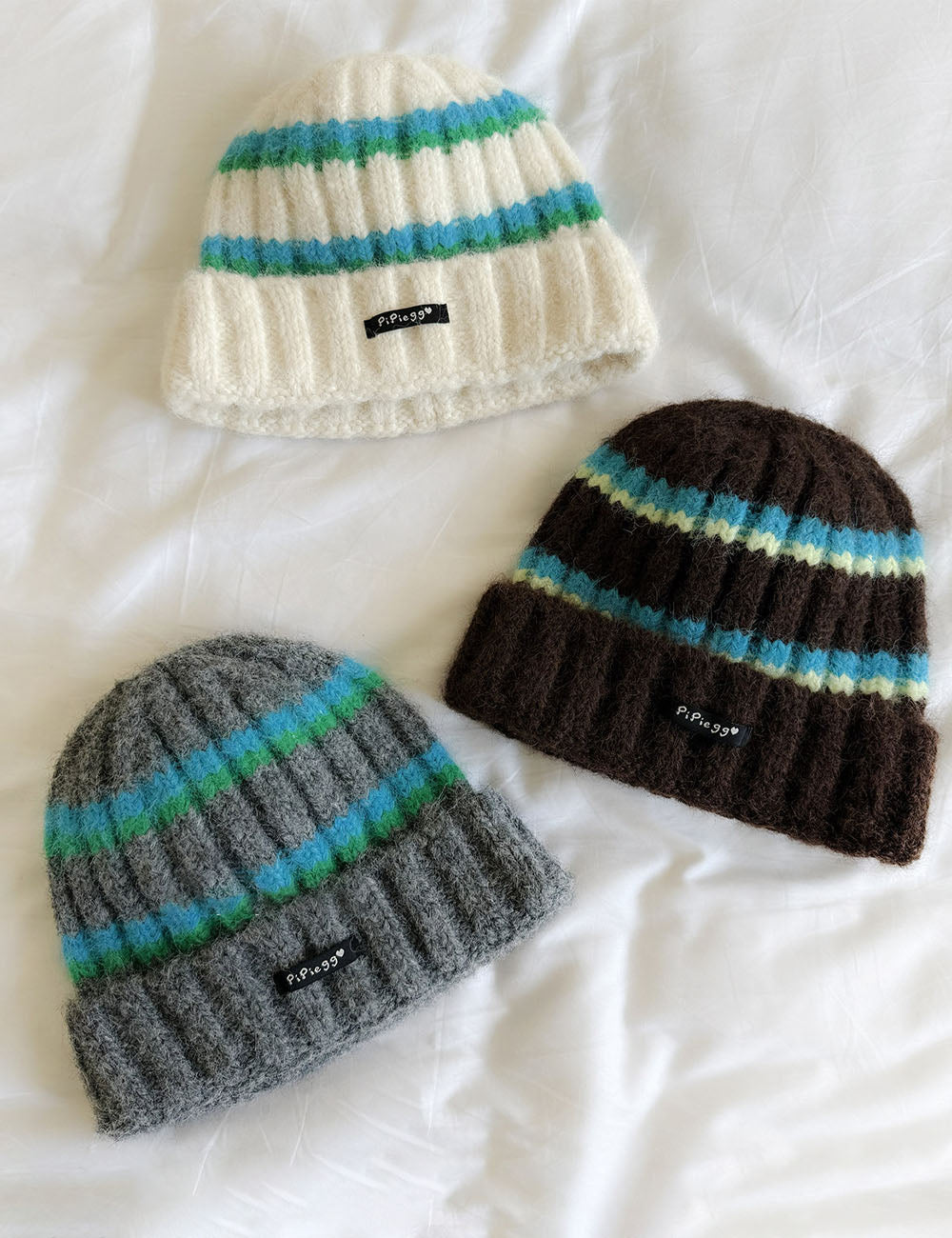 Striped Warm Beanie Hat - DippedShop Wholesale - #1299