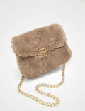 Stylish Solid Color Plush Portable Shoulder Bag 6W10BBG1929