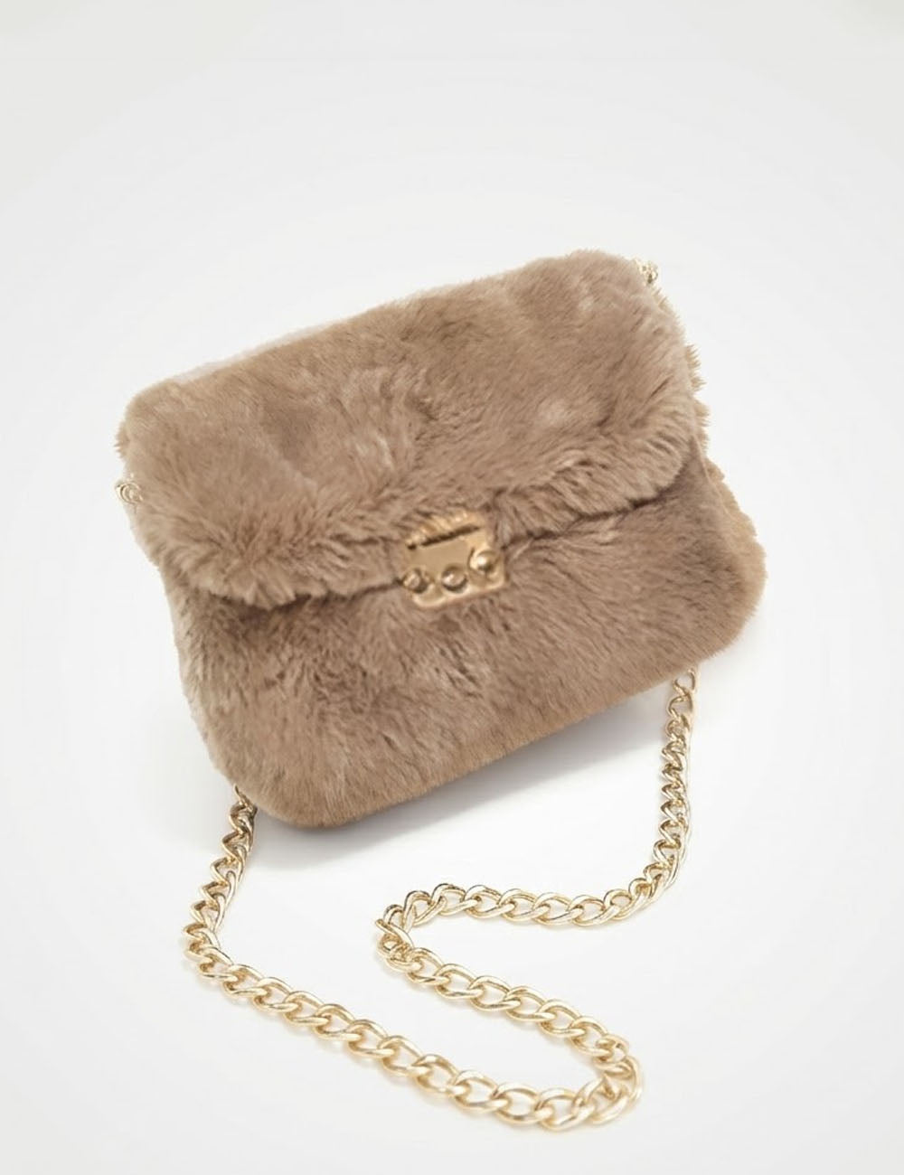 Stylish Solid Color Plush Portable Shoulder Bag 6W10BBG1929
