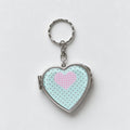 Heart Polka Dot Keychain - DippedShop Wholesale - #5203