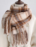 Classic Plaid Thicken Fringe Shawl - DippedShop Wholesale - #6883