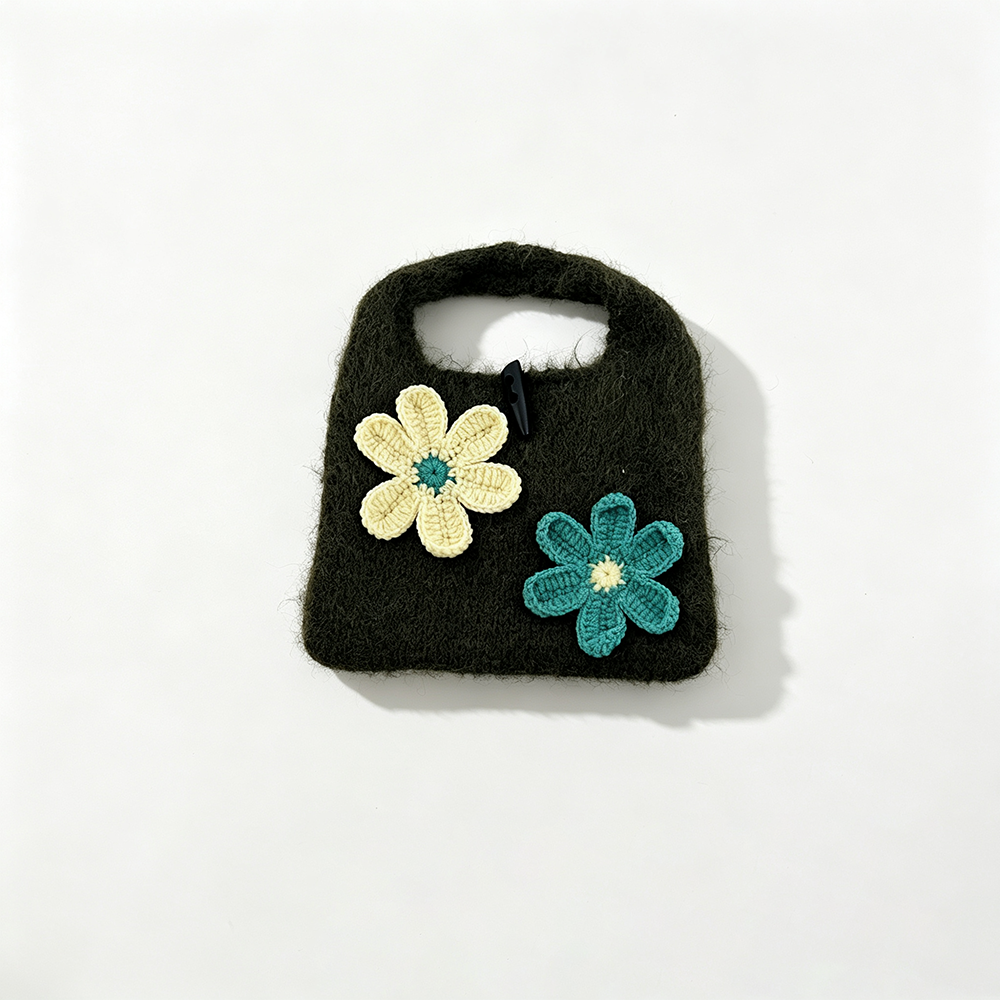 Cute 3D Floral Knitted Mini Tote Handbag 6W10BBG2107