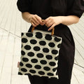Vintage Polka Dots Bamboo Handle Handbag 6W10BBG1321