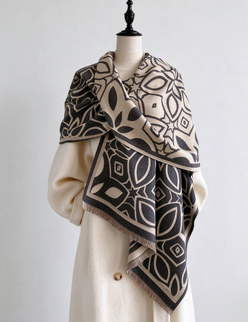 Geometric Shawl Scarf - DippedShop Wholesale - #3795