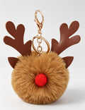 Cute Plush Christmas Reindeer Pom-Pom Bag Charm 6W10BBC703