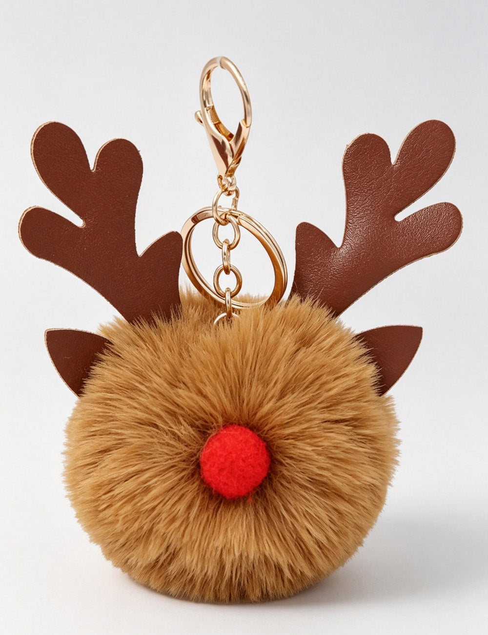 Cute Plush Christmas Reindeer Pom-Pom Bag Charm 6W10BBC703