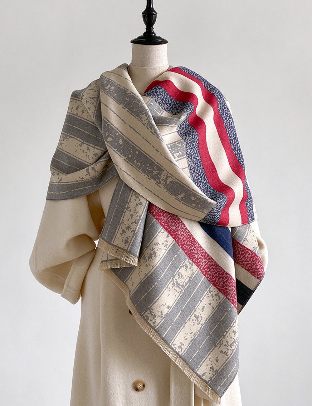 Reversible Thermal Shawl Scarf - DippedShop Wholesale - #3235