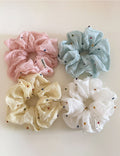 Fashion Colorful Polka Dots Ruffled Hair Scrunchies MK2BW6W6HSR74