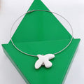 Ceramic Dove Pendant Necklace - DippedShop Wholesale - #4147