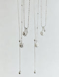 Minimalist Pearl Flower Ball Sliding Necklace 6W6JNC430