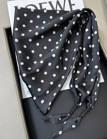 Chic Solid Color Floral Print Silk Scarf 6W6NSI215