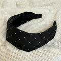 French Style Rhinestone Wide Fabric Headband 6W6HBD309