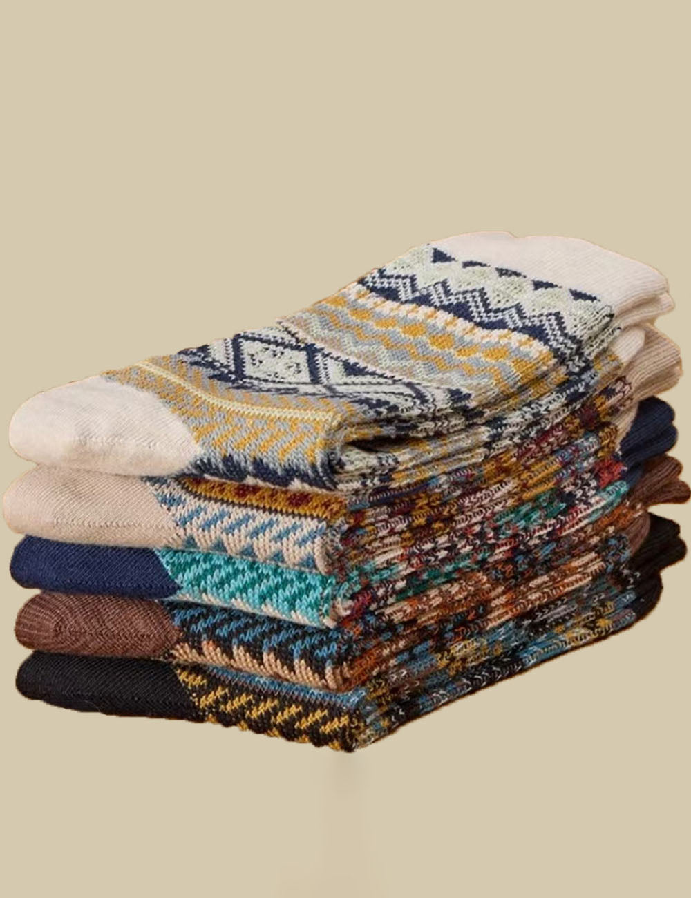 Ethnic Cotton Crew Socks - DippedShop Wholesale - #6227