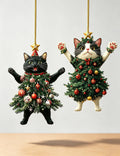 Christmas Tree Cat Christmas Haning Ornament 6H7HBW561
