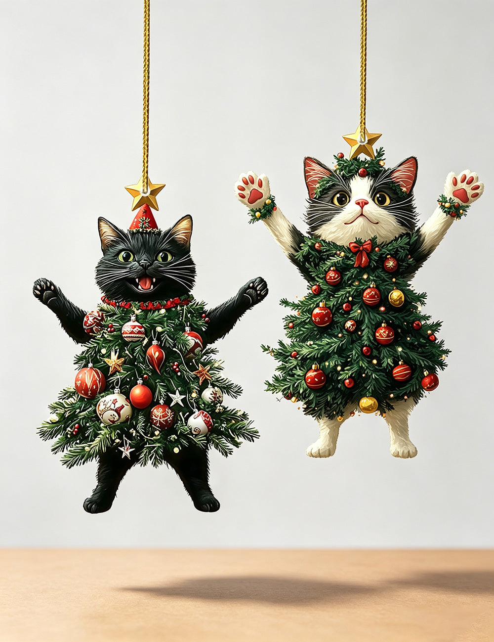 Christmas Tree Cat Christmas Haning Ornament 6H7HBW561