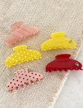 Elegant Polka Dots Rhinestone Acetate Hair Claw 6W6HCP1300