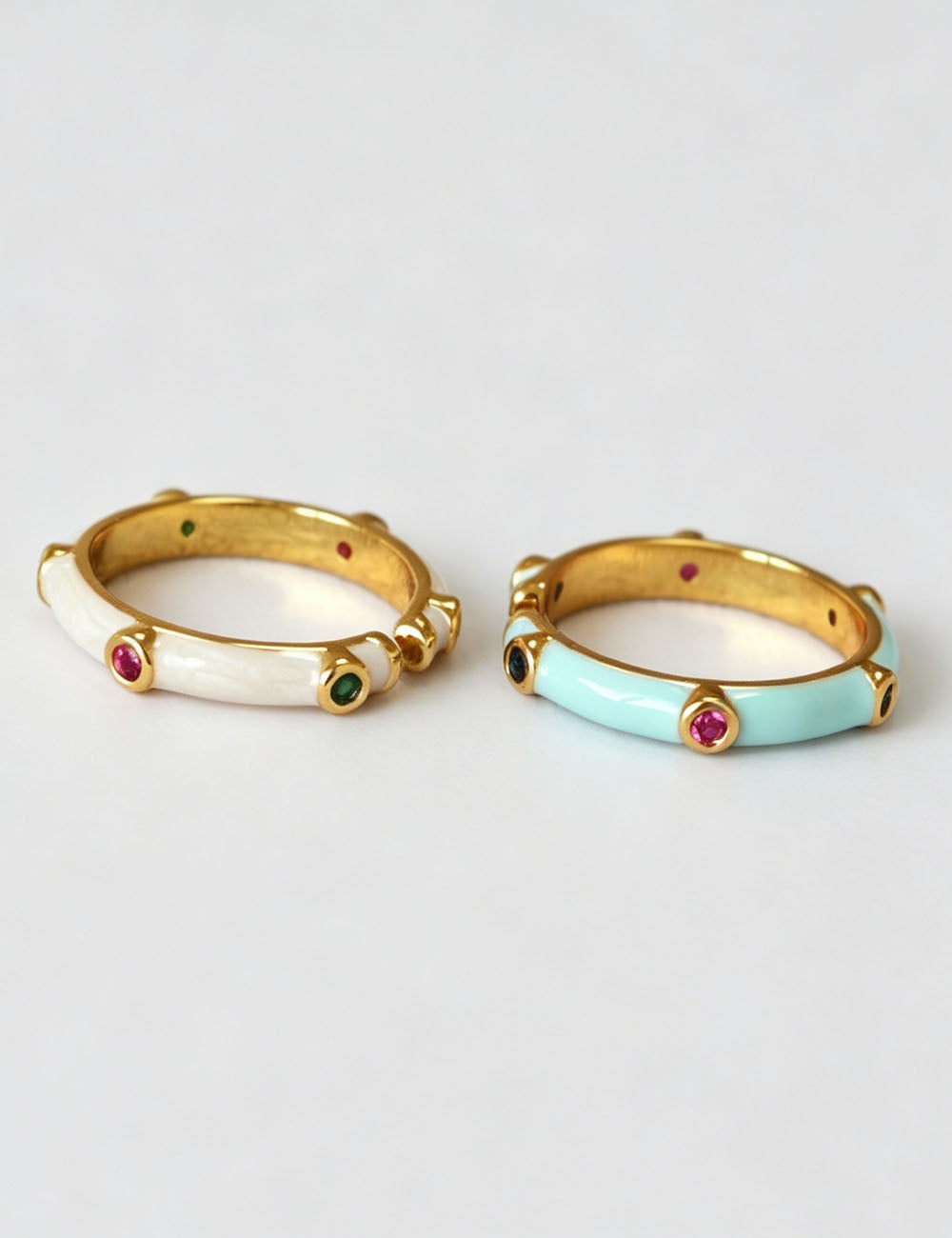 Boho Enamel Zircon Open Ring - DippedShop Wholesale - #2851