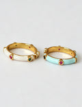 Boho Enamel Zircon Open Ring - DippedShop Wholesale - #2851