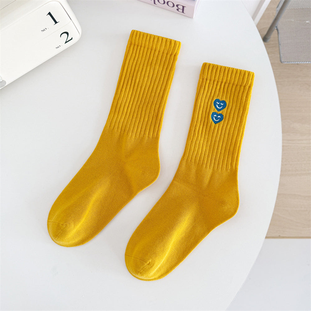 Heart Embroidery Socks - DippedShop Wholesale - #7587