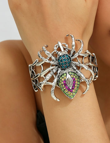 Halloween Spider Rhinestone Bracelet - DippedShop Wholesale - #9827