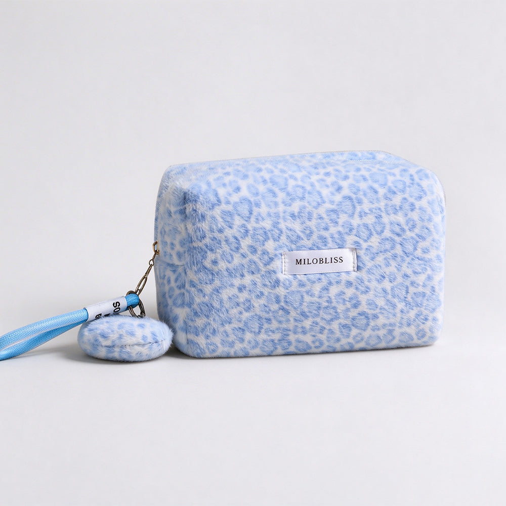 Vintage Leopard Pattern Plush Cosmetic Bag 6C5CO269