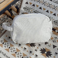 Minimalist Striped Large Capacity Portable Makeup Bag MK2BW6S10BOB87