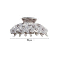 French Flower Print Marble Acetate Hair Claw 6W6HCP1659