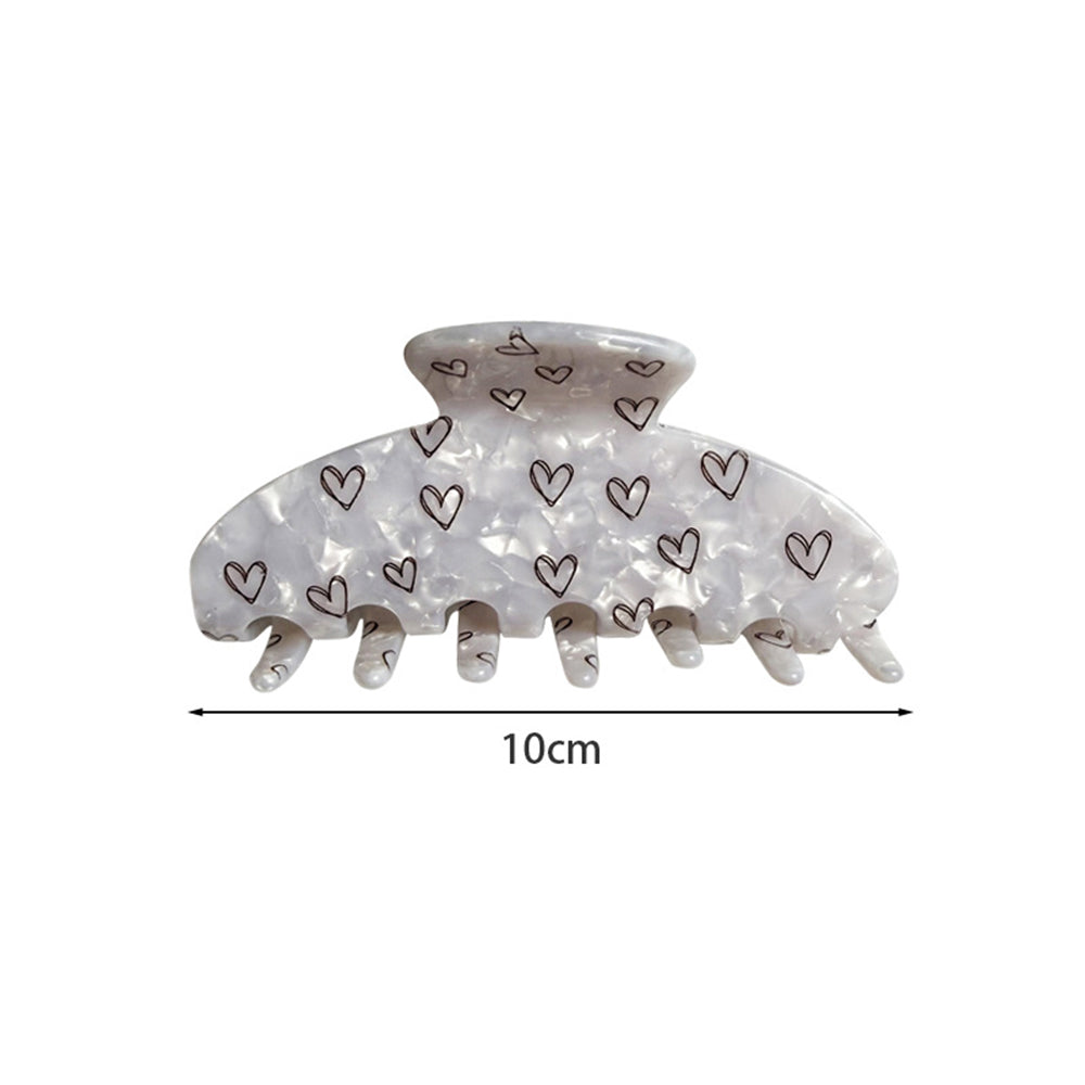 French Flower Print Marble Acetate Hair Claw 6W6HCP1659