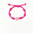 Personalized Heart Pendant Adjustable Rope Bracelet 6W6JBR532