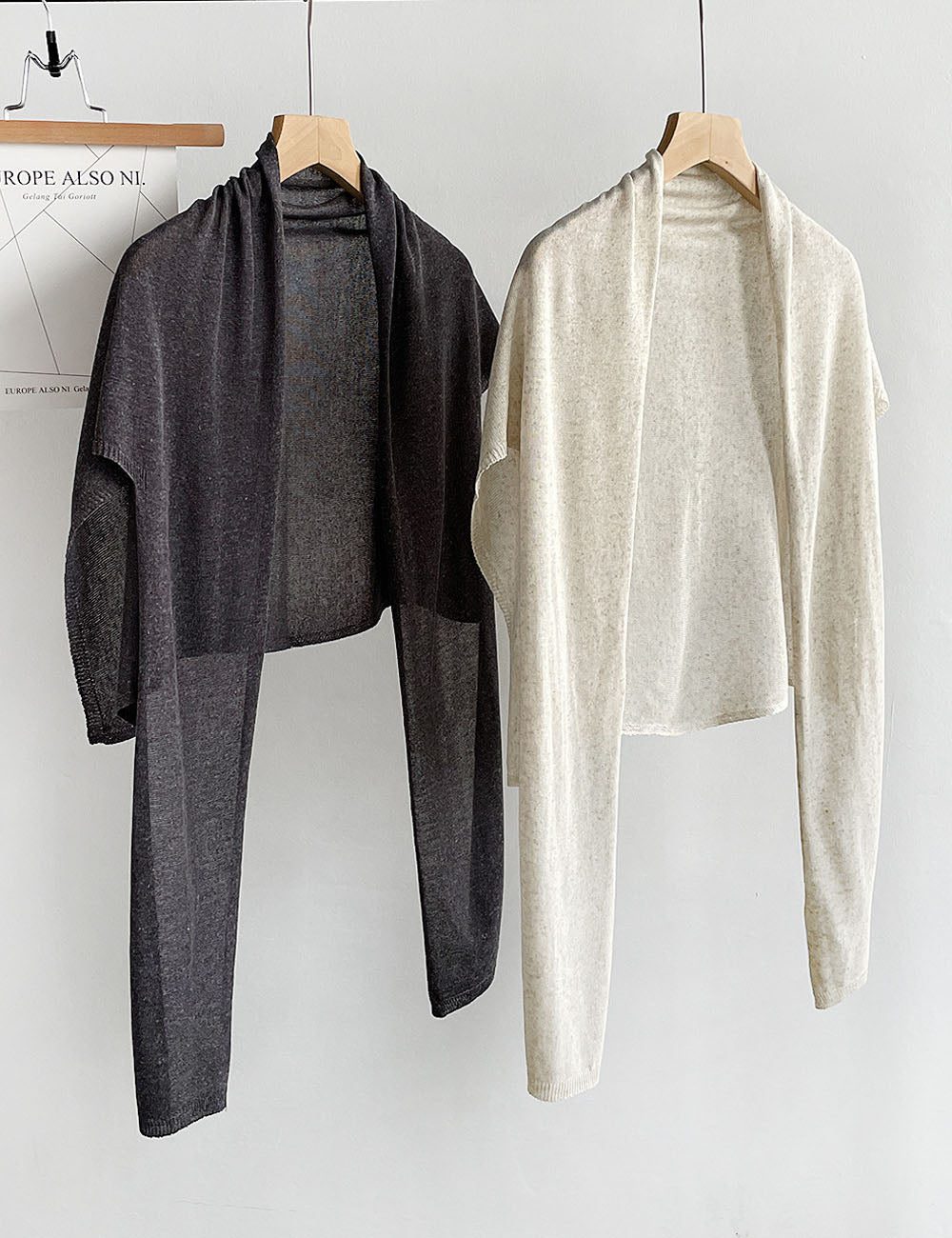 Solid Color Linen Shoulder Wrap Knit Shawl 6W6NSC125