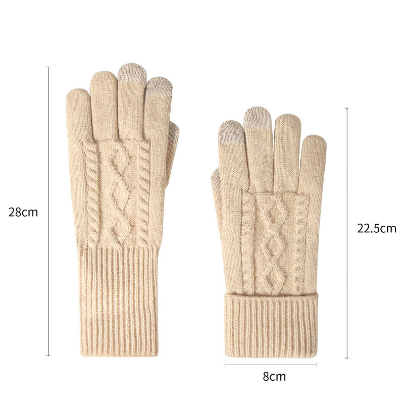 Cable Knit Touchscreen Gloves - DippedShop Wholesale - #1699