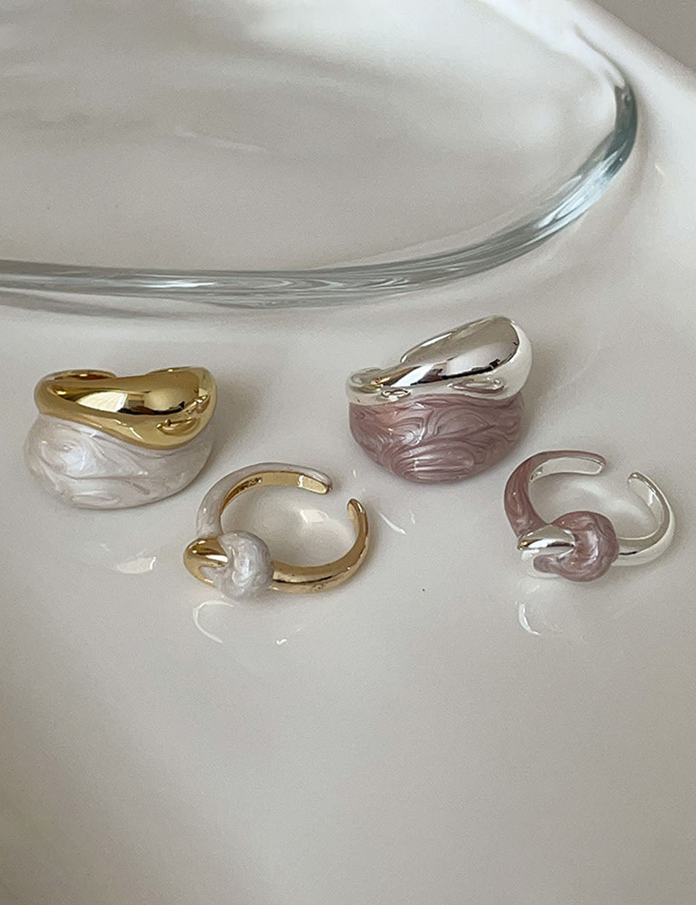 Splice Enamel Open Ring - DippedShop Wholesale - #8835